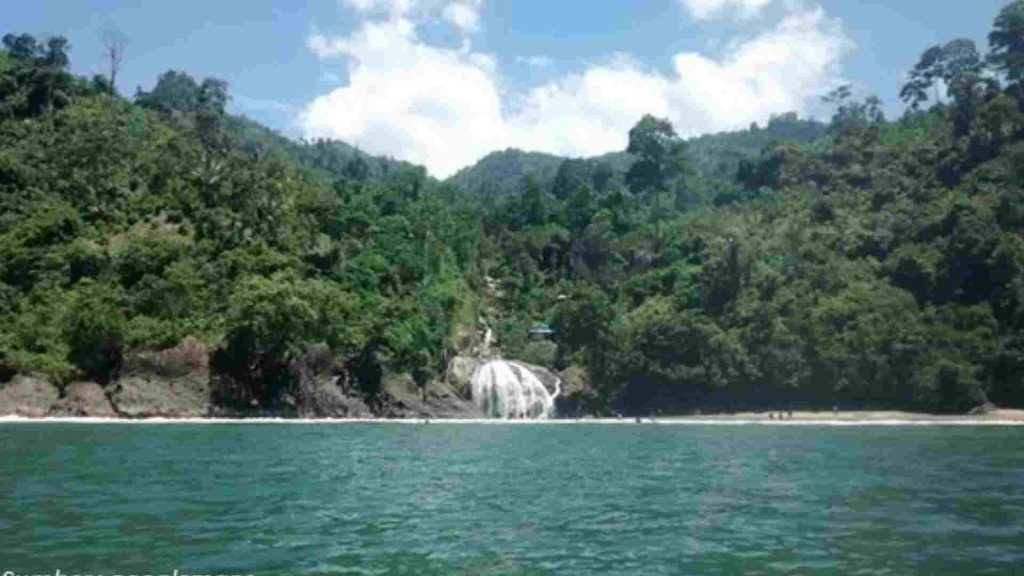 Pesona Pantau Banyu Anjlok Malang, Eksotisme Air Terjun di Tepi Pantai Malang Selatan.
